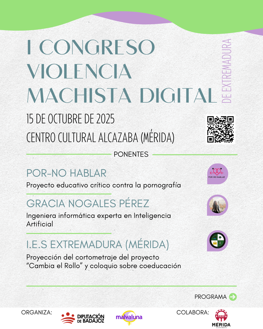 📢I CONGRESO DE VIOLENCIA MACHISTA DIGITAL DE EXTREMADURA📢